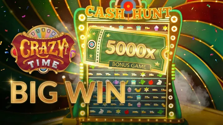 Crazy Time big win multiplier visual