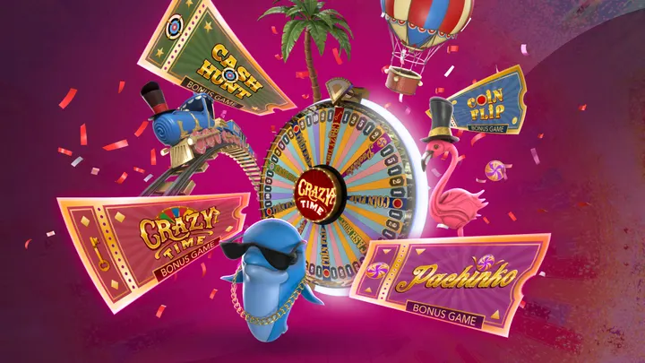 Crazy Time casino lobby visual for India UPI play
